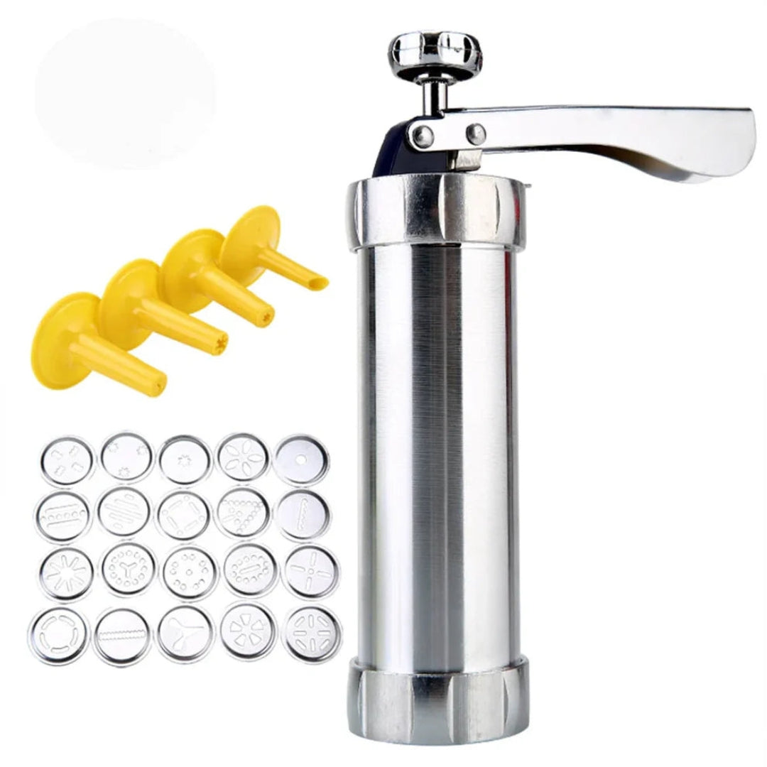 20 Shape Aluminum Cookie Cutter Set with 4 Decorating Tips
