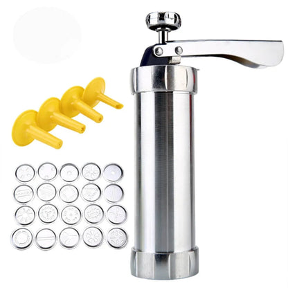 20 Shape Aluminum Cookie Cutter Set with 4 Decorating Tips