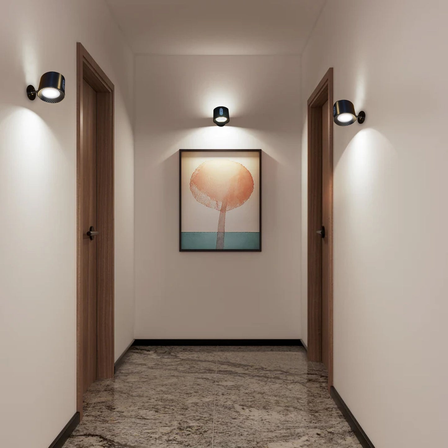 Dual-Head LED Wall Light with Touch Control