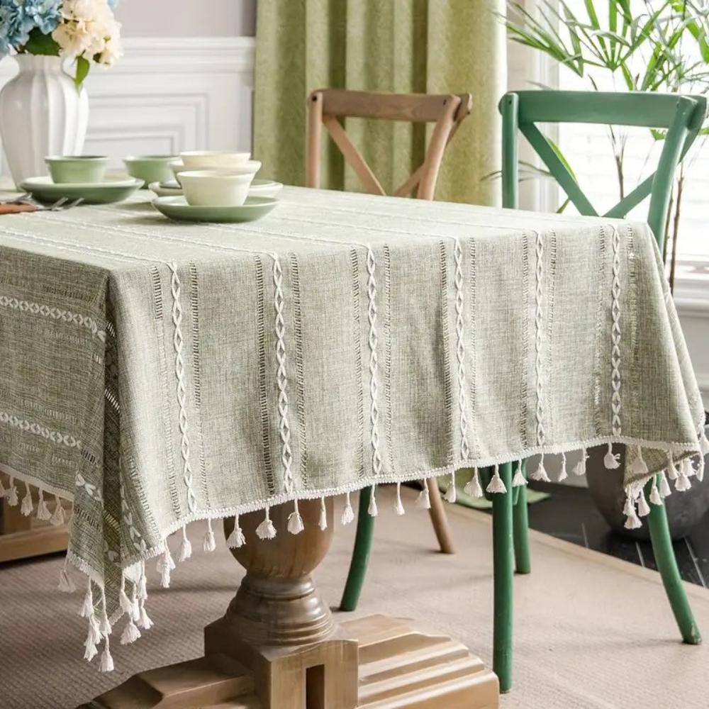 Chic Cotton-Linen Table Cover for Every Occasion