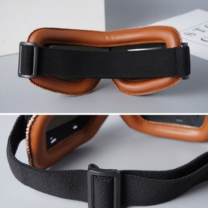 Vintage Motorcycle Goggles with Interchangeable Lenses and Padded Comfort