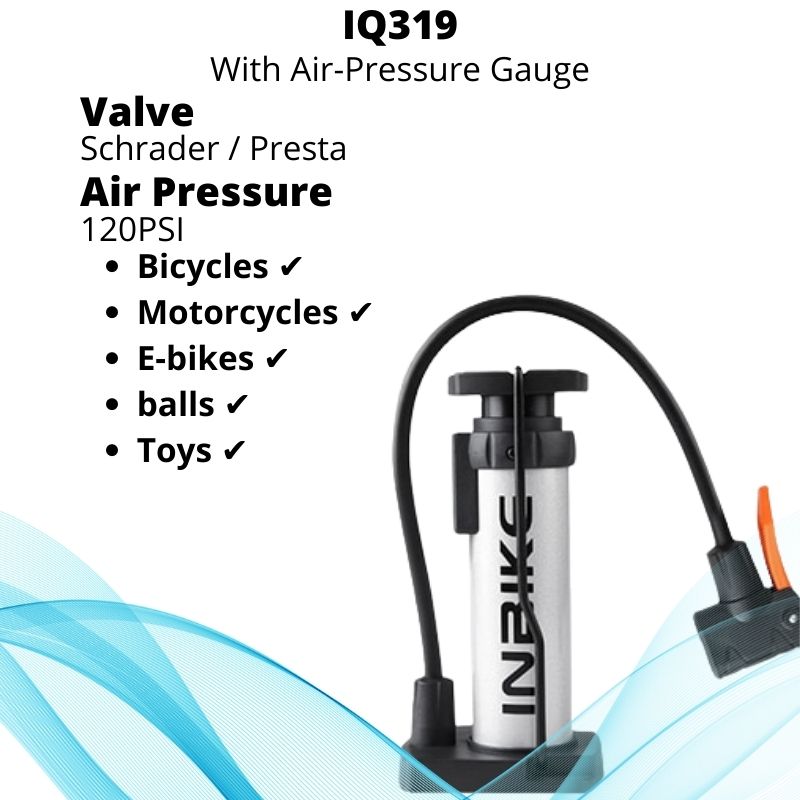 Compact Bicycle Pump - Portable Handheld Air Inflator