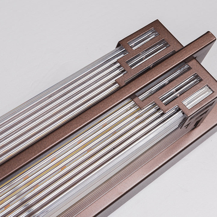 Waterproof Rectangular LED Wall Light with Stainless Steel and Glass for Outdoor Use