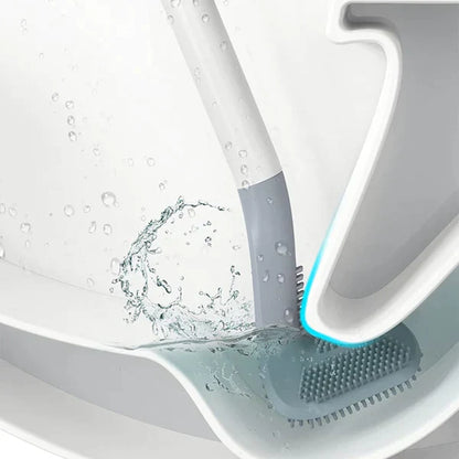EffortlessClean - 360-Degree Toilet Brush with Extended Handle