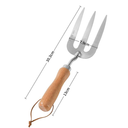 5-Piece Garden Tool Set | Durable Stainless Steel | Wooden Handles | Includes Transplanting Trowel