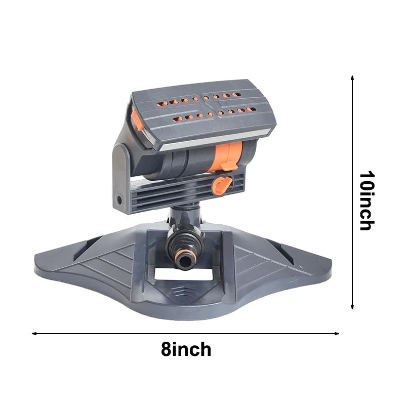 Oscillating Metal Head Lawn Sprinkler with Adjustable Range – 16 Nozzles for Garden and Grass Irrigation
