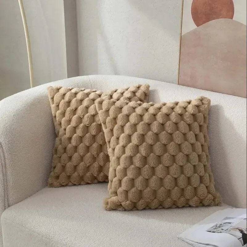 Decorative Pillowcase with 3D Turtle Design | Soft and Stylish | Cream White 45x45 cm