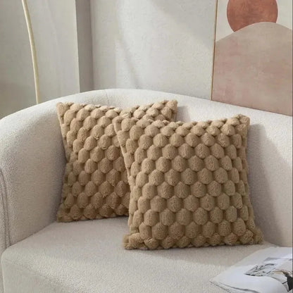 Decorative Pillowcase with 3D Turtle Design | Soft and Stylish | Cream White 45x45 cm