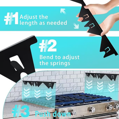 Adjustable Kitchen Gap Covers - 2-Pack | Mess-Free Cooking