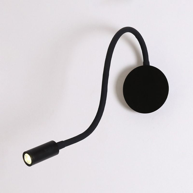 Contemporary LED Wall Sconce Lamp with Adjustable Cylinder Design in Black/White