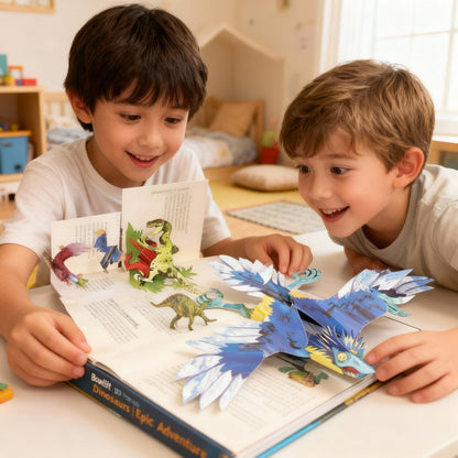 Dinosaur 3D Pop-up Book with BowLift Design