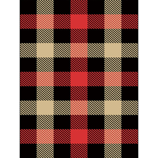 Modern Checkered Area Rug in Black – Non-Slip, Machine Washable Polyester
