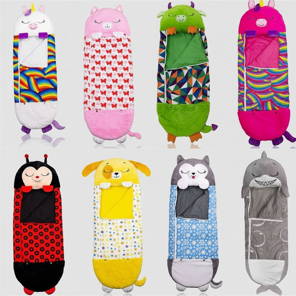 Foldable Animal-Shaped Sleeping Bag for Kids