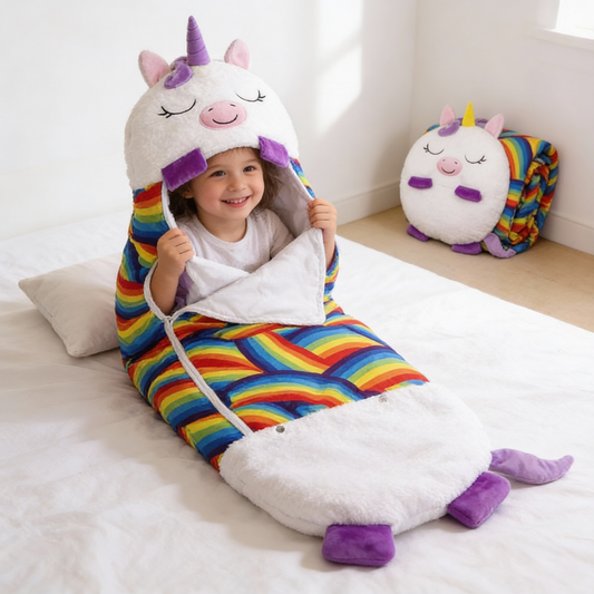 Foldable Animal-Shaped Sleeping Bag for Kids