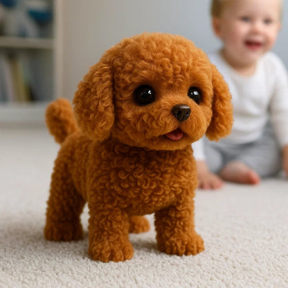 Life-Like Plush Toy Puppy with Electronic Features