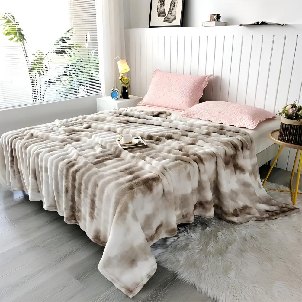 Artisan Wave Faux Fur Comfort Blanket