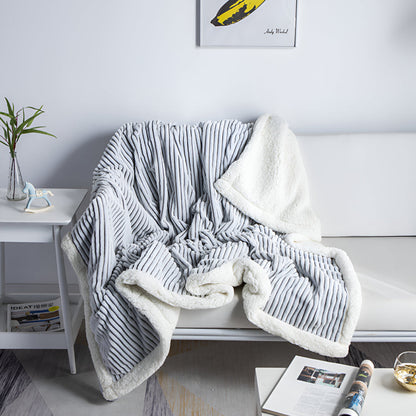 Plush Comfort Striped Fleece Blanket