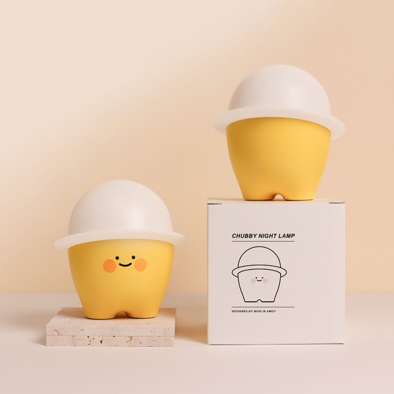 Cute Emoji LED Night Light – Artistic Silicone Bedside Lamp
