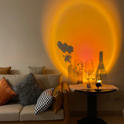 Decorative Table Lamp with Warm LED Sunset Ambient Light