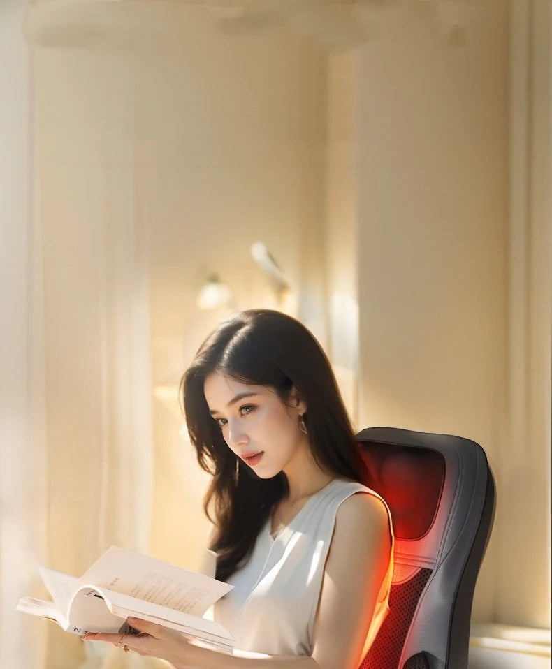 Heat-Enhanced Massage Cushion – Full Body Vibration for Office & Car