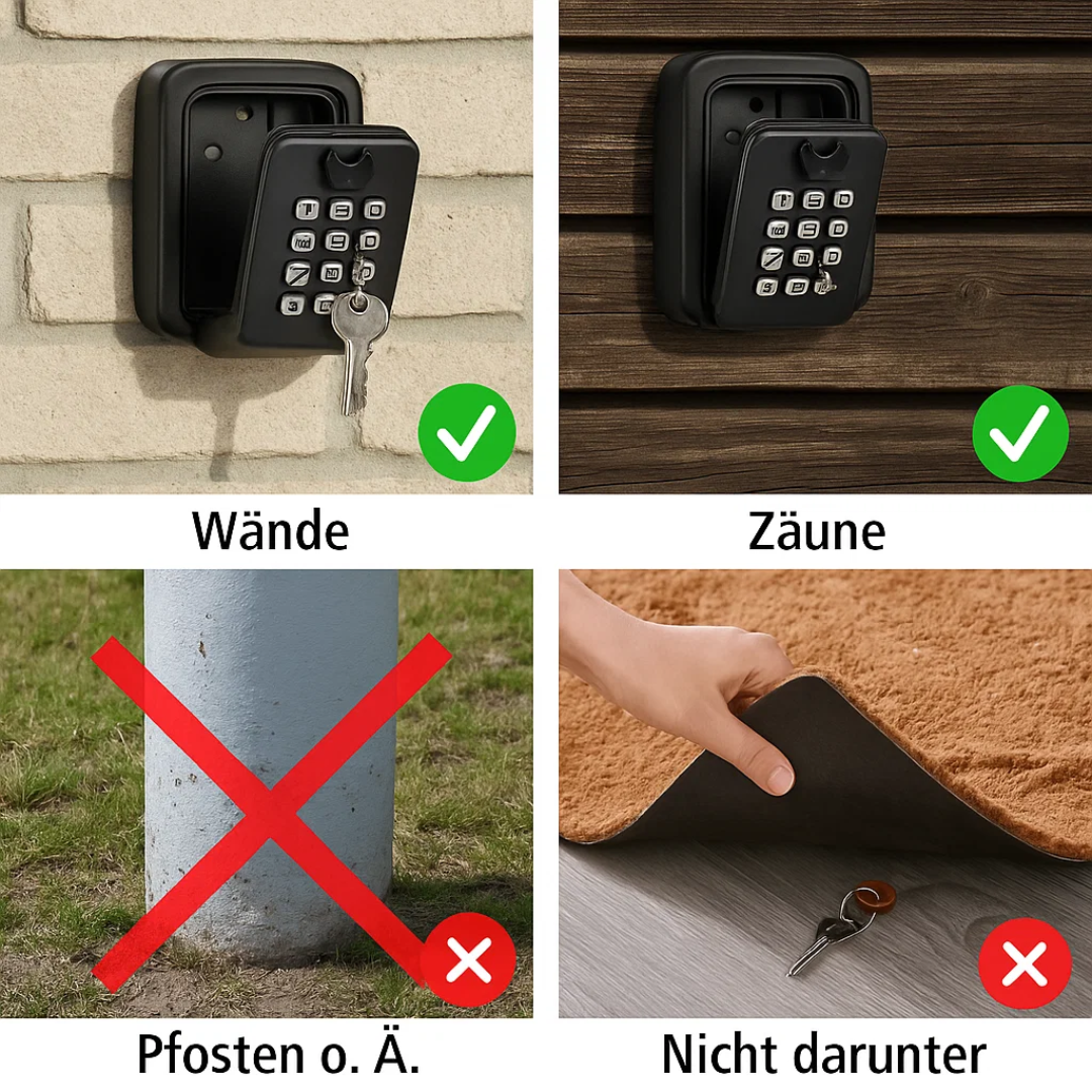 Weatherproof Key Box for Outdoor Use – Wall-Mounted Security Storage