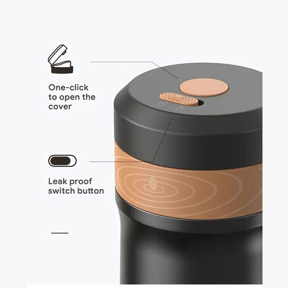 Travel Coffee Brewer with French Press Design