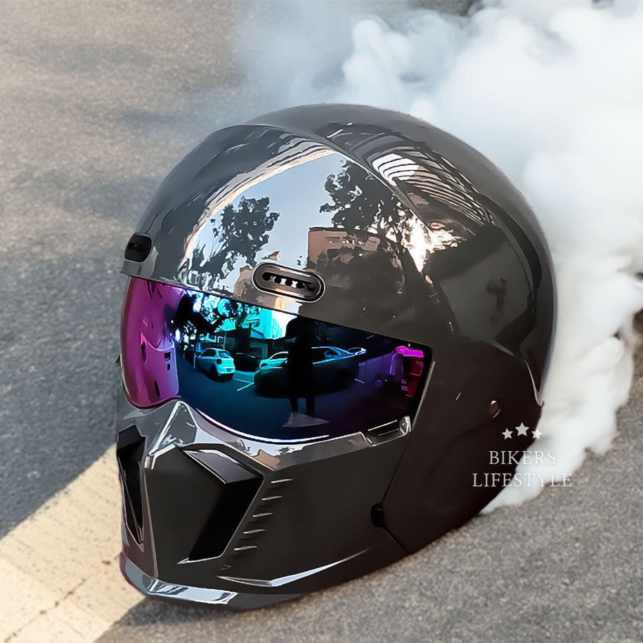 Classic Retro Motorcycle Helmet - DOT and ECE Certified Timeless Design