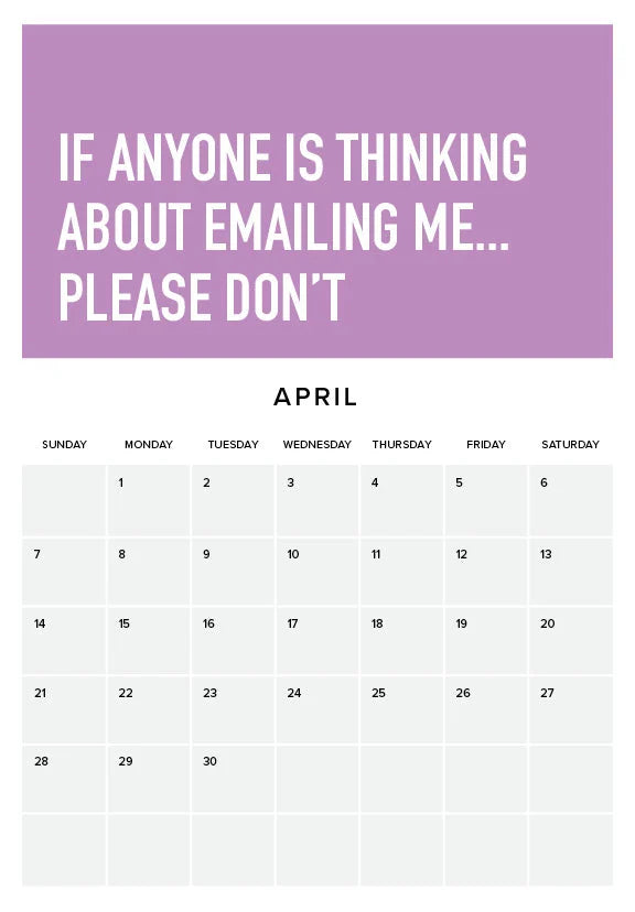 Embrace Adulting 2024 Wall Calendar | Sarcastic Humor