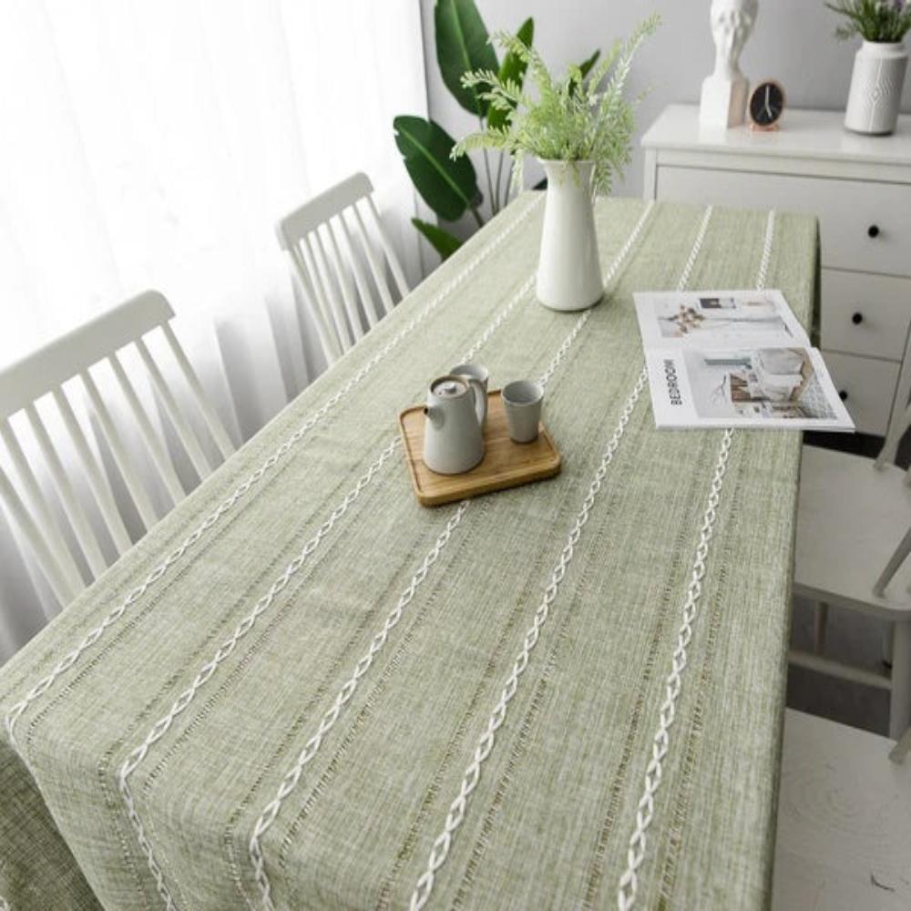 Chic Cotton-Linen Table Cover for Every Occasion