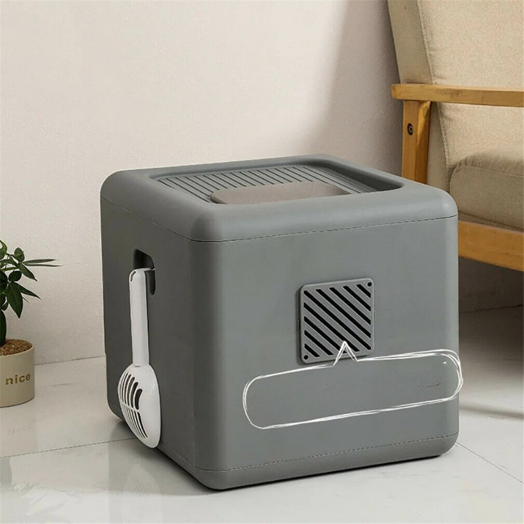 Portable Cat Litter Box - Space-Saving and Collapsible Design