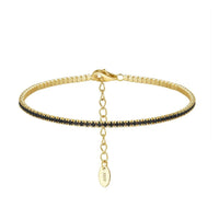 Gold Black CZ 14K 0.2 cm (0.06 in)