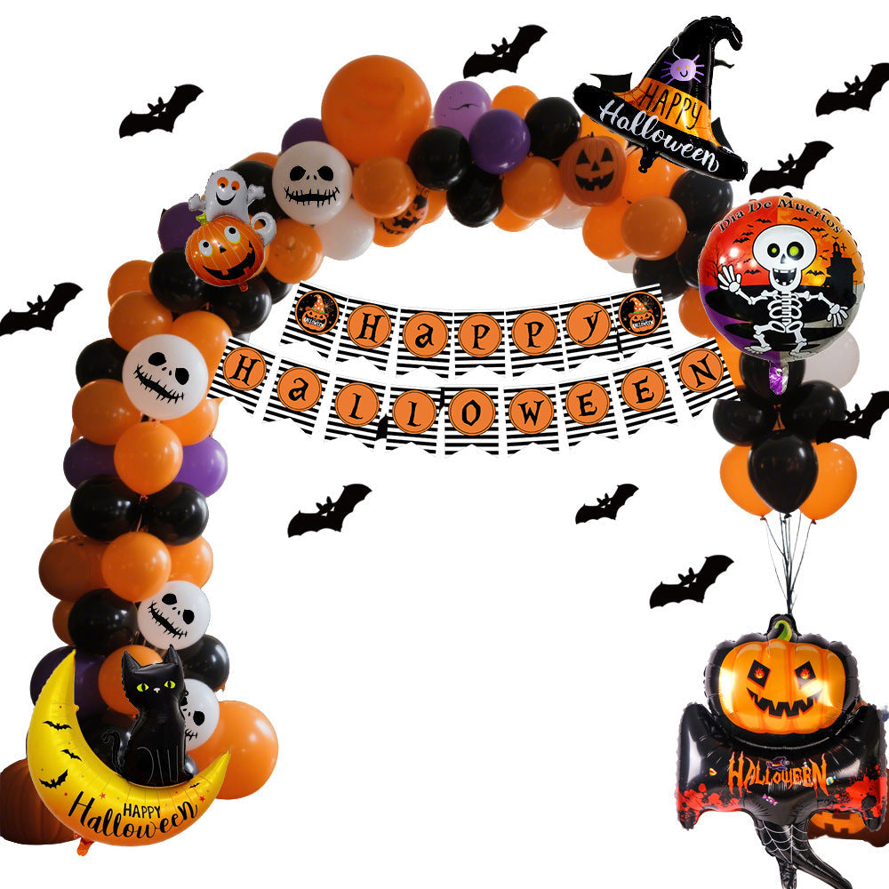 Halloween Balloon Collection – Black, Orange, Purple with Pumpkin Design