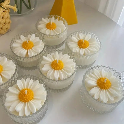3D Daisy Silicone Mold for DIY Candles & Plaster | Crafting Set with Resin & Clay