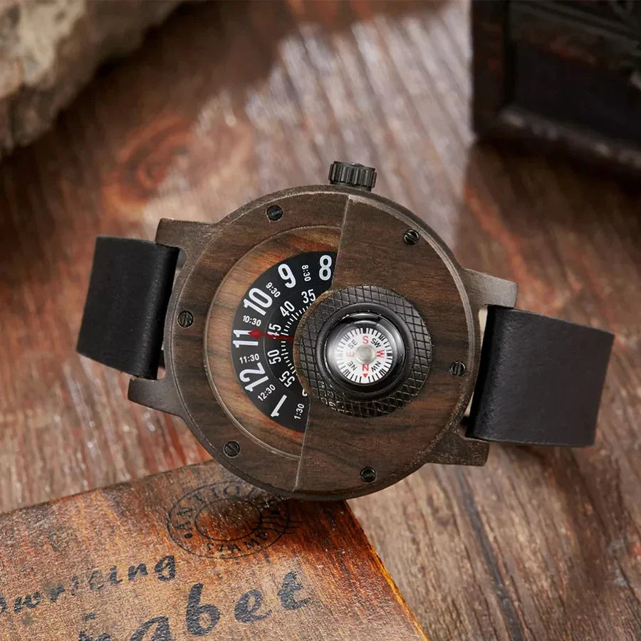 Wooden Watches with Leather Strap