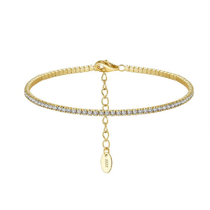 Sterling Silver Tennis Bracelet with Multicolored Zircon for Women
