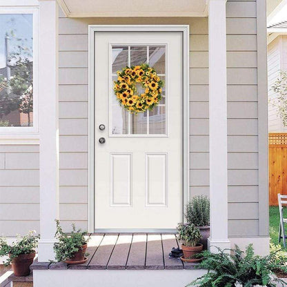 Vibrant 16-Inch Sunflower Door Wreath for Every Season