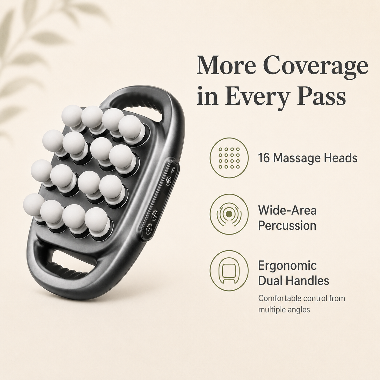 Deep Tissue Percussion Massager with 16 Attachments, 30 Speeds, 3 Modes