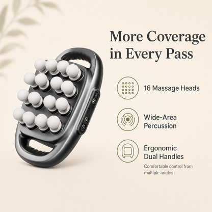 Deep Tissue Percussion Massager with 16 Attachments, 30 Speeds, 3 Modes