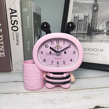 Desk Organizer with Alarm Clock and Pen Holder