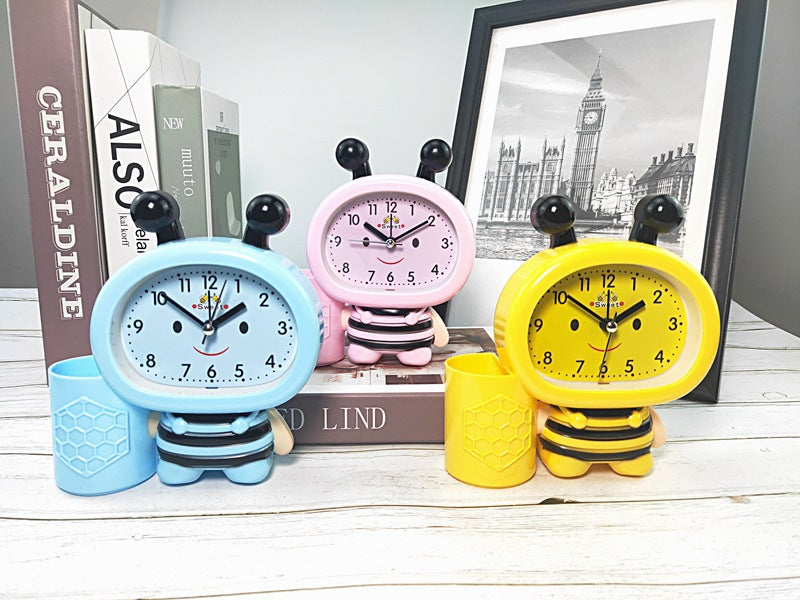 Desk Organizer with Alarm Clock and Pen Holder