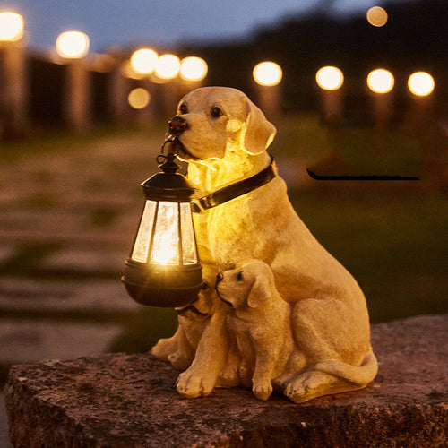 Solar Garden Light in Dog Shape | Weatherproof | Ideal for Patio & Balcony