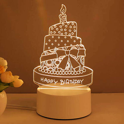 Acrylic 3D USB LED Night Light – Neon Sign Lamp for Home Decor