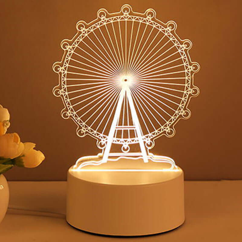 Acrylic 3D USB LED Night Light – Neon Sign Lamp for Home Decor