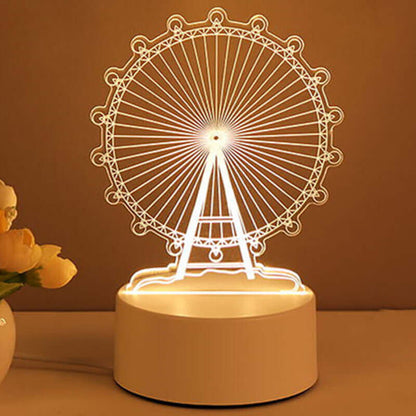 Acrylic 3D USB LED Night Light – Neon Sign Lamp for Home Decor
