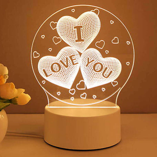 Acrylic 3D USB LED Night Light – Neon Sign Lamp for Home Decor