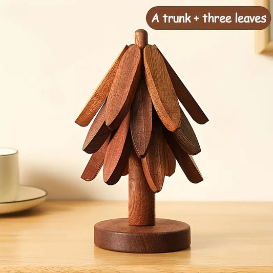 4-Piece Set of Bamboo Drink Coasters