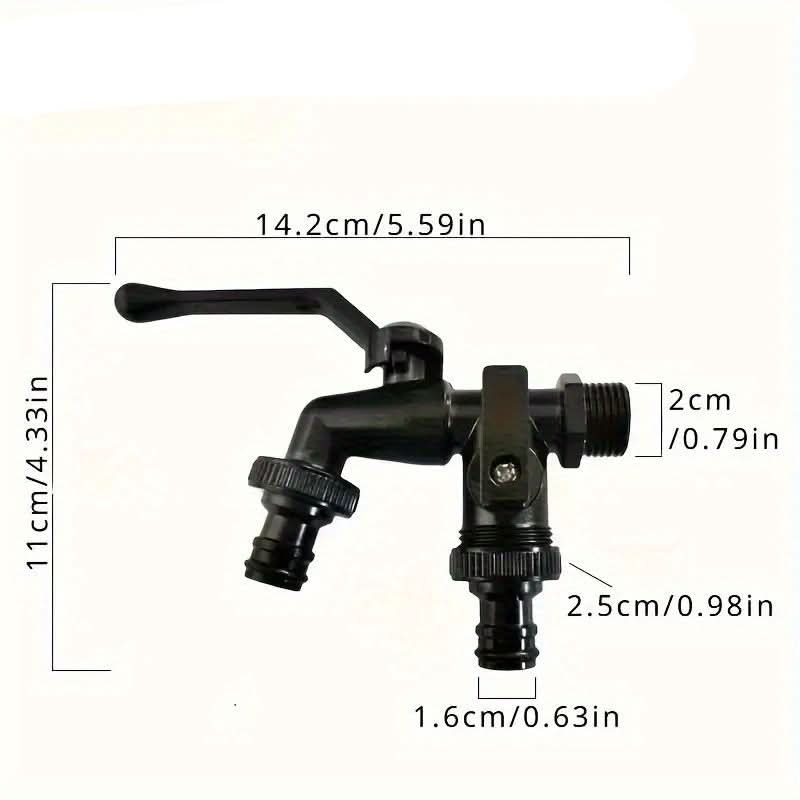 Durable Dual Connector Valve for Garden Irrigation