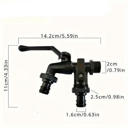 Durable Dual Connector Valve for Garden Irrigation