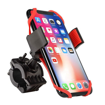 Universal Bicycle Phone Holder with Silicone Grip and 360-Degree Rotation