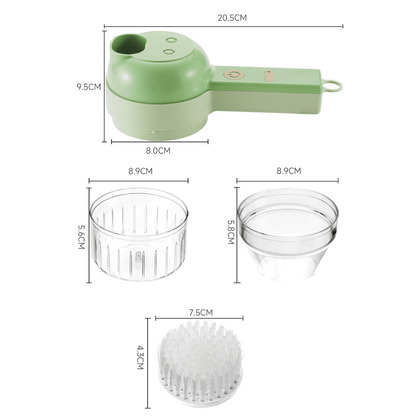 Versatile 4-in-1 Food Prep Slicer | Efficient Kitchen Tool for Fruits & Vegetables